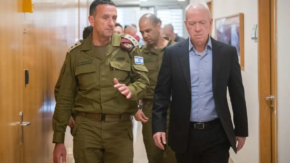 Defense Minister Yoav Gallant with IDF Chief of Staff Lt. Gen. Herzi Halevi. Credit: Israel Ministry of Defense Spokesperson’s Office.