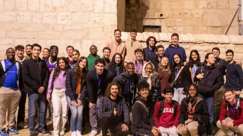 ICC Geller International Fellows visit the Church of Nativity in Bethlehem. Credit: israelcc/Instagram.