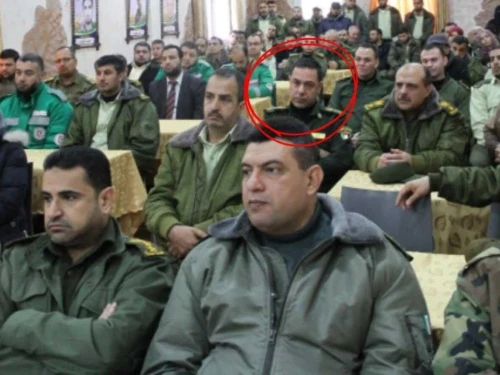 Hussam Abu Safiya, center, wears a Hamas military uniform at a 2016 ceremony marking the completion of Kamal Adwan Hospital in northern Gaza, in an image posted by Gaza Medical Services. Source: @NGOMonitor/X.