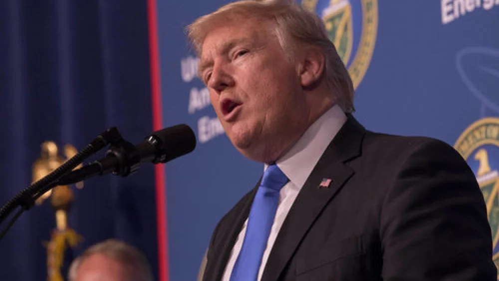 President Donald Trump speaks at the U.S. Department of Energy headquarters June 29, 2017. Credit: Simon Edelman/Department of Energy.