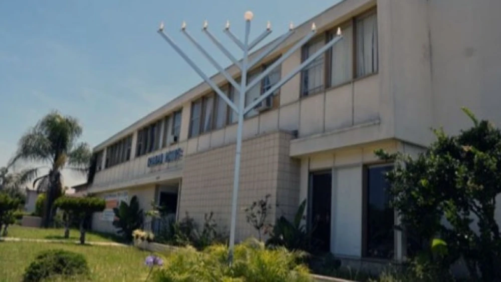 The menorah at Chabad at San Diego State University. Source: Screenshot.