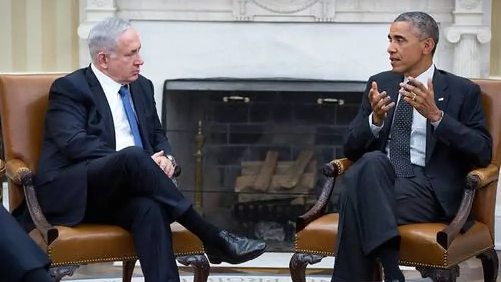 U.S. President Barack Obama with Israeli Prime Minister Benjamin Netanyahu in the Oval Office on Oct. 1, 2014. Credit: Official White House Photo by Pete Souza.
