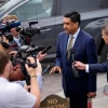 Rep. Ro Khanna (D-Calif.) speaks to members of the media near the U.S. Capitol Building in Washington, D.C., as he arrives for the last votes of the week before the Memorial Day recess, May 21, 2026. Photo by Andrew Harnik/Getty Images.