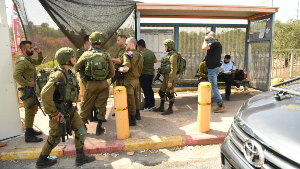The scene of an attempted stabbing attack near Ariel in Judea and Samaria on Sept. 6, 2020. Photo by Sraya Diamant/Flash90.
