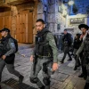 Israel Border Police officers patrol in Jerusalem's Old City during Ramadan, March 11, 2024. Photo by Arie Leib Abrams/Flash90.