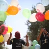 Palestinian youths in the Gaza Strip prepare incendiary balloons with which to attack Israel, May 31, 2019. Photo by Hassan Jedi/Flash90.