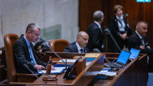 Then-Knesset Speaker Yariv Levin attends a plenum session, Dec. 26, 2022. Photo by Olivier Fitoussi/Flash90.