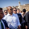 Eric Adams, Mayor of New York City visits at the Westren Wall in Jerusalem, Aug. 22, 2023. Photo by Yonatan Sindel/Flash90.