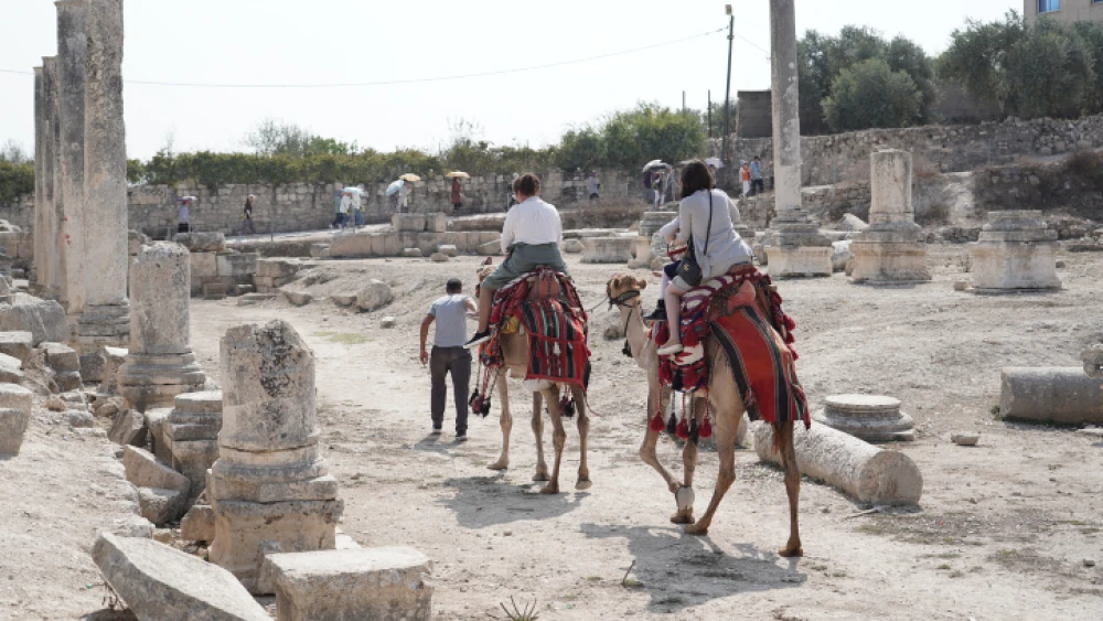 The ancient village of Sebastia, near Nablus in Samaria, on April 22, 2019. Photo by Hillel Maeir/Flash90.