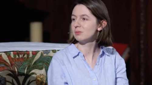 Irish author Sally Rooney. Source: Screenshot.
