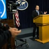 Deputy National Security Advisor Ben Rhodes addresses journalists on the foreign-policy priorities of the Obama administration, in particular a deal to hold Iran's nuclear program at bay, at the Foreign Press Center in Washington, D.C., on Jan. 29, 2014. Credit: U.S. State Department.