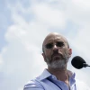 Business executive Elisha Wiesel, the son of Holocaust survivor and Nobel laureate Elie Wiesel, speaks at the “No Fear: A Rally in Solidarity With the Jewish People” on the National Mall in Washington, D.C., on July 11, 2021. Photo by Chris Kleponis.