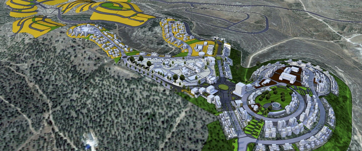 The master plan for the nascent Jewish community of Gevaot in the Gush Etzion region of Judea. Credit: Gush Etzion Regional Council.