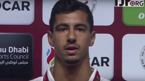 Israeli judoka Tal Flicker in Abu Dhabi. Credit: Twitter.