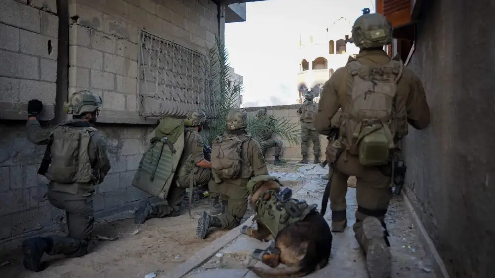 Israeli troops operating in the Hamas-ruled Gaza Strip, Dec. 12, 2023. Credit: IDF.