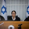 Chief Justice of Israel's Supreme Court Esther Hayut at the hearing of the government's "reasonableness" law, at the Supreme Court in Jerusalem, Sept. 12, 2023. Photo by Yonatan Sindel/Flash90.
