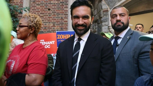 New York City mayoral candidate Zohran Mamdani attends a news conference on the cost of rent in the Bronx borough of New York City, Oct. 1, 2025. Photo by Spencer Platt/Getty Images.
