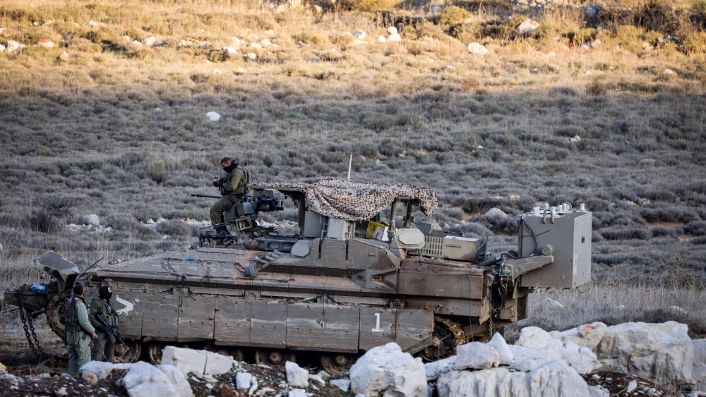 IDF soldiers operate on the Syrian side of the border fence with Israel, Dec. 25, 2024. Photo by Jamal Awad/Flash90.
