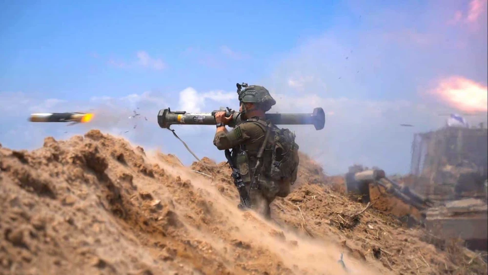 An Israeli soldier during recent combat operations in the Gaza Strip, in an image published on April 12, 2025. Credit: IDF.
