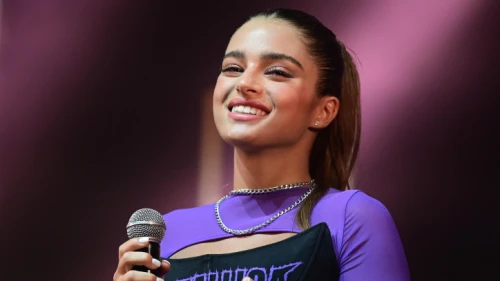 Israeli singer Noa Kirel at the 2022 ACUM Awards ceremony for Hebrew Song near Tel Aviv on Sept. 7, 2022. Photo by Tomer Neuberg/Flash90