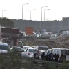 Standstill traffic at the Hizma security checkpoint between Samaria and northern Jerusalem, Nov. 25, 2007. Photo by Olivier Fitoussi /Flash90.