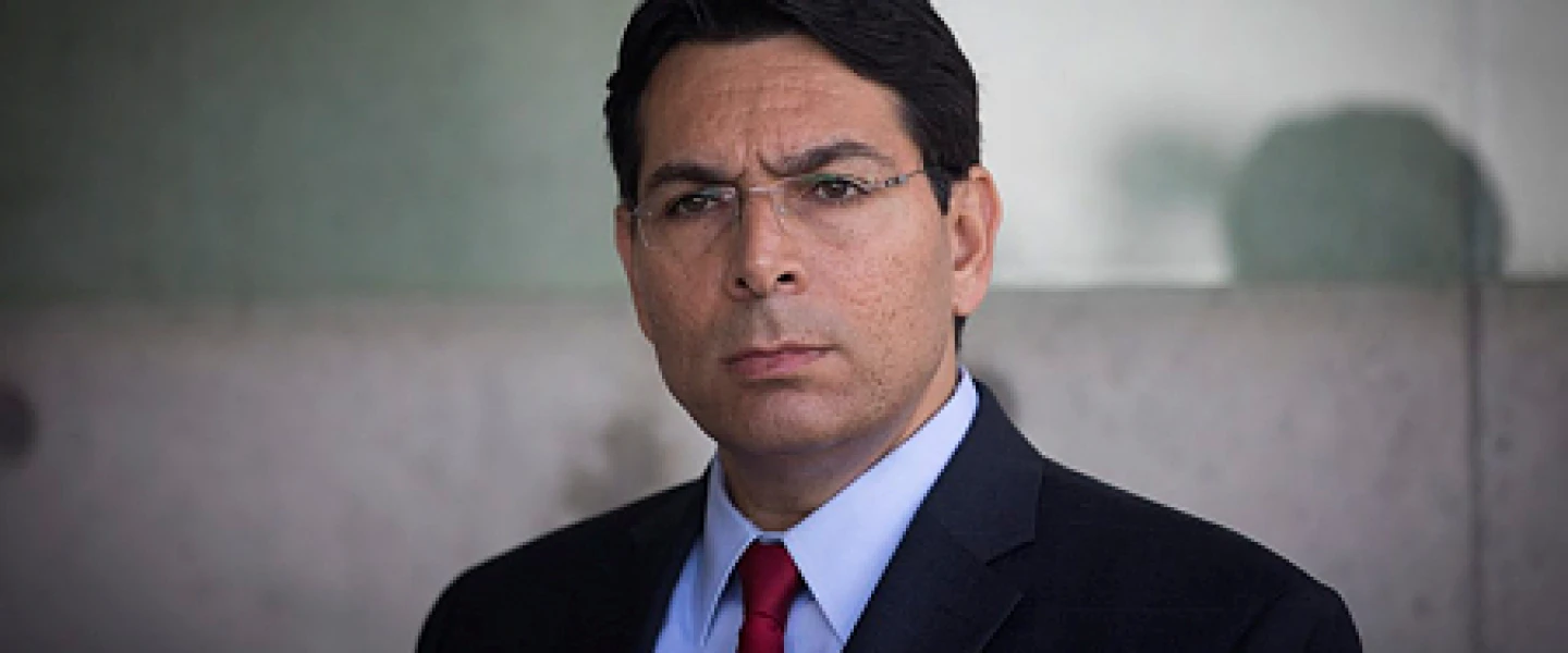 Israeli Ambassador to the United Nations Danny Danon during a visit of U.N. Secretary General António Guterres at the Yad Vashem Holocaust Memorial in Jerusalem on Aug. 28, 2017. Credit: Yonatan Sindel/Flash90.