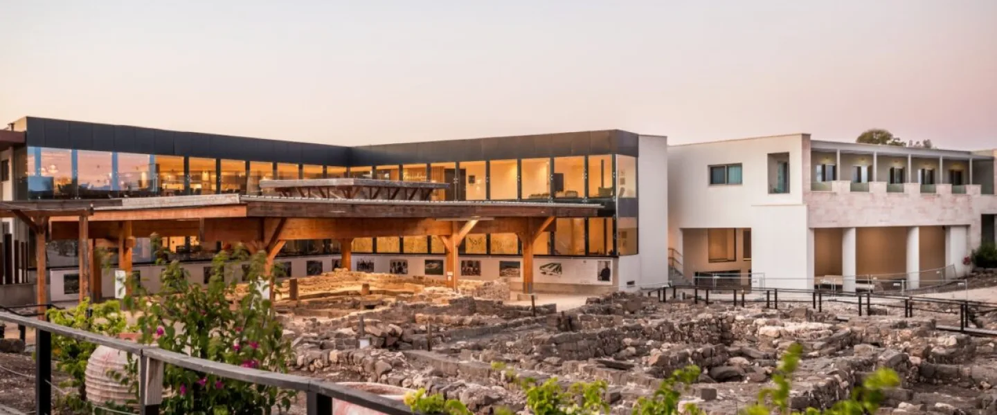 Magdala Hotel and archeological park. Photo courtesy of Magdala Tourism Center
