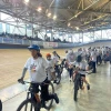Cyclists join the solidarity ride at Tel Aviv's National Sylvan Adams National Velodrome marking 100 days of captivity for those being held by Hamas in Gaza, Jan. 14, 2024. Credit: Courtesy.