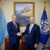 Knesset Speaker Amir Ohana meets Senate Majority Leader John Thune (R-S.D.) in Washington, D.C., Dec. 9, 2025. Photo by Noam Moskowitz/Knesset Press Office.