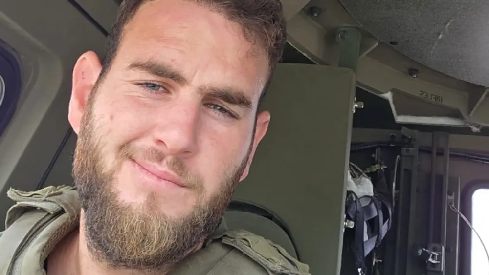 Master Sgt. (res.) Ayal Uriel Bianco, 30, from Katzrin, who served as a firetruck driver in the IDF’s “Barak” (188) Armored Brigade, was killed in battle in southern Lebanon. Credit: IDF.