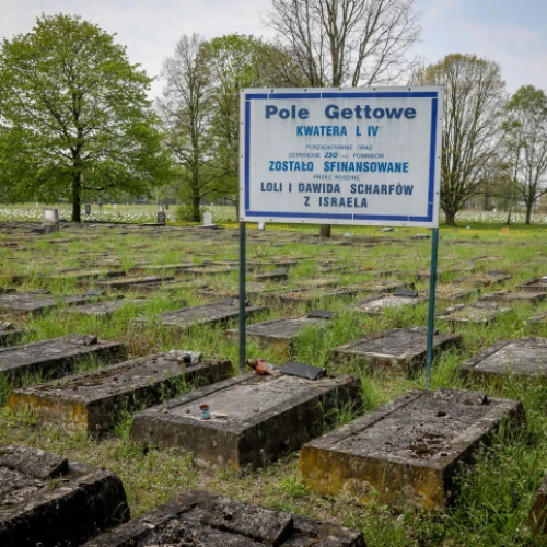 The Jewish cemetery in Lodz, Poland. May 11, 2017. Photo by Isaac Harari/Flash90.