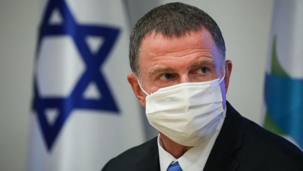 Israeli Health Minister Yuli Edelstein speaks during a press conference at the Health Ministry in Jerusalem on June 28, 2020. Photo by Olivier Fitoussi/Flash90.