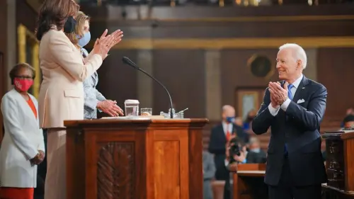 U.S. President Joe Biden delivering an address to a Joint Session of Congress on April 28, 2021. Source: POTUS/Twitter.