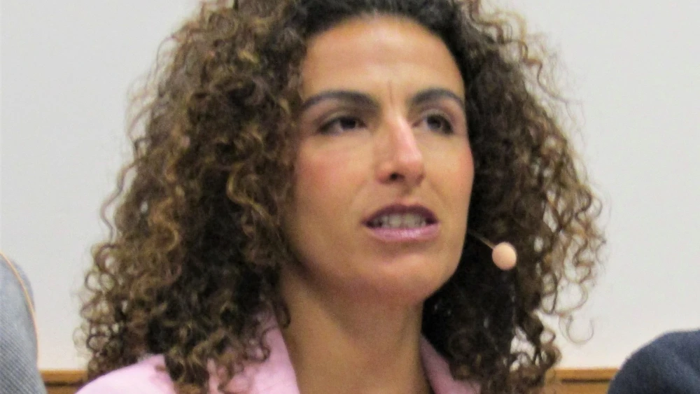 Rutgers University professor Sahar Aziz at the “Religious Freedom Issues Facing American Muslims” panel of the 2018 Religious Freedom Annual Review. Credit: Wikimedia Commons.