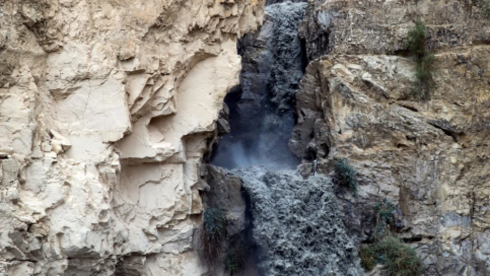 Nahal Kidron, in the Judean desert, following heavy rains, Jan. 16, 2022. Photo by Yossi Zamir/Flash90.