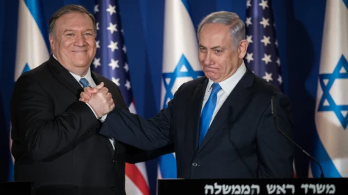 Israeli Prime Minister Benjamin Netanyahu and U.S. Secretary of State Mike Pompeo deliver joint statements in Jerusalem on March 20, 2019. Photo by Hadas Parush/Flash90.