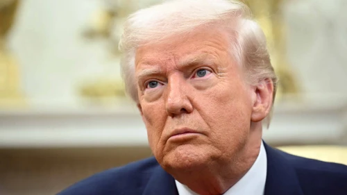 U.S. President Donald Trump listens as he hosts NATO Secretary General Mark Rutte at the White House in Washington, D.C., on March 13, 2025. Photo by Mandel Ngam/AFP via Getty Images.