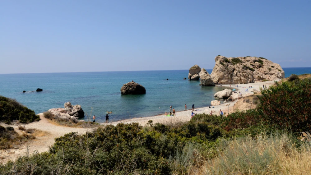 The beach in Paphos, Cyprus, May 28, 2018. Photo by Mendy Hechtman/Flash90.