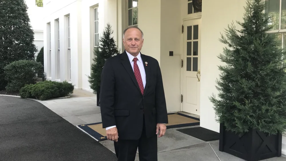 Rep. Steve King (R-Iowa) outside the White House, October 2018. Credit: Steve King via Twitter.