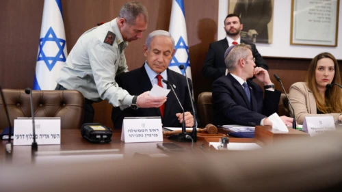 Israeli Prime Minister Benjamin Netanyahu leads the weekly Cabinet meeting in Jerusalem, Jan, 22, 2023. Photo by Olivier Fitoussi/Flash90.
