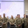 US troops at the Civil-Military Coordination Center in Kiryat Gat during Secretary of State Marco Rubio's visit on Oct. 24, 2025. Photo by Olivier Fitoussi/POOL.