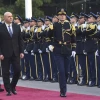 Newly elected Lebanese president Joseph Aoun reviews an honor guard upon his arrival at the Presidential Palace in Baabda, east of Beirut, on Jan. 9, 2025. Photo by Fadel Itani/AFP via Getty Images.