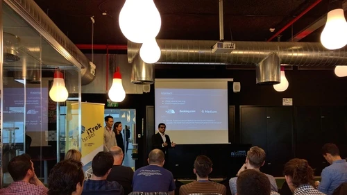 A stop on the Israel trip of the Johnson Cornell Tech MBA program's iTrek course. Credit: Courtesy of iTrek.