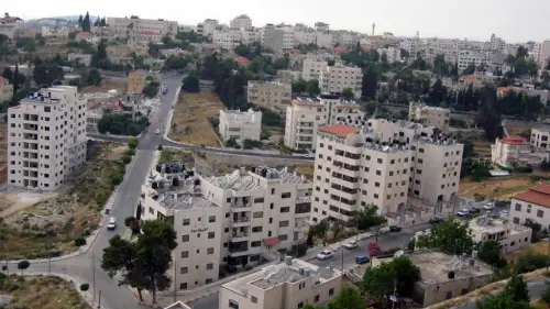 Apartment buildings in a residential neighborhood in Ramallah in the West Bank, home to the Palestinian Authority. Credit: Wikimedia Commons.