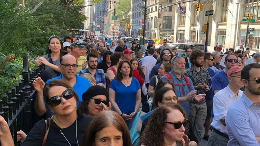 The crowd at a New York City rally against anti-Semitism on Sept. 22, 2019. Photo by Rhonda Hodas Hack.