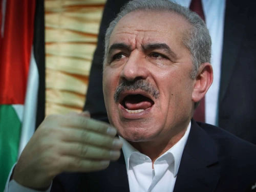 Palestinian Authority Prime Minister Mohammad Shtayyeh speaks during a P.A. leadership meeting, June 24, 2020. Photo by Nasser Ishtayeh/Flash90.