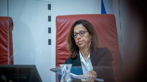 Supreme Court Justice Ruth Ronen arrives for a hearing at the court in Jerusalem on Aug. 23, 2022. Photo by Yonatan Sindel/Flash90.