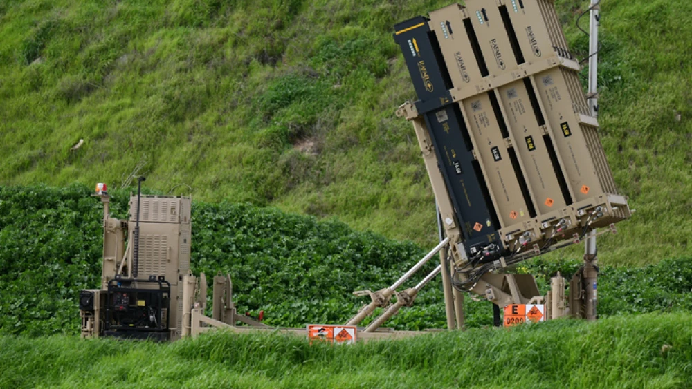 An Iron Dome anti-missile battery in central Israel, on Jan. 24, 2019. Photo by Tomer Neuberg/Flash90.