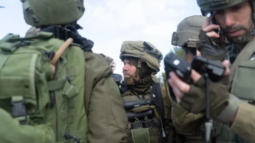 IDF troops search for a Palestinian terrorist in the Binyamin region of Samaria, March 22, 2024. Credit: Israel Defense Forces.