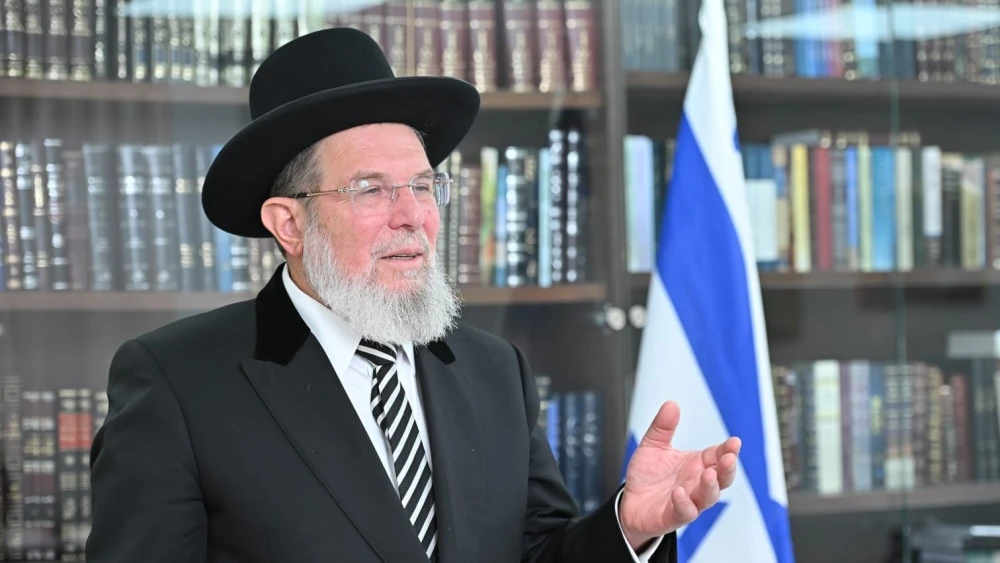 Chief Rabbi of Israel Kalman Meir Bar issues wartime guidelines for Passover Eve amid ongoing conflict. Credit: Israeli government.